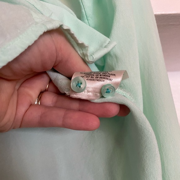 Anthropologie Maeve Mint Green Clara Blouse size 4 - Picture 6 of 7